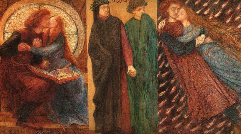 Dante Gabriel Rossetti Paolo and Francesca da Rimini oil painting picture